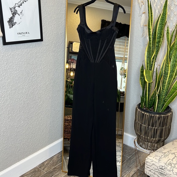 HOUSE OF CB 'Mylene' Black Corset Jumpsuit NWOT - Picture 7 of 15